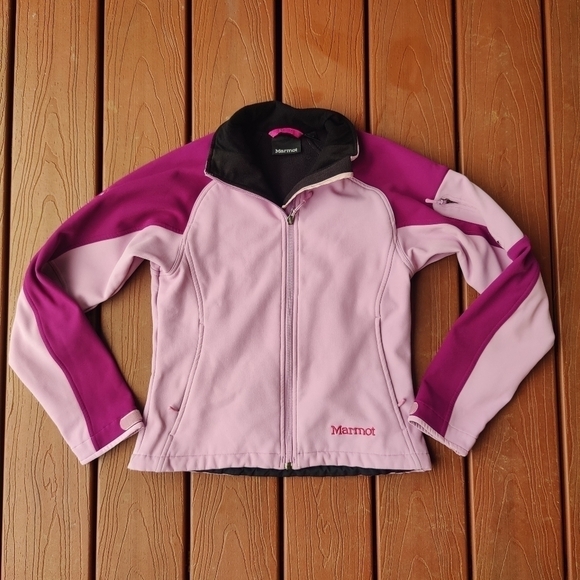 Marmot Gravity Soft Shell Jacket Lavender Pink Zip Up Athletic Coat Womens Small - Picture 1 of 14